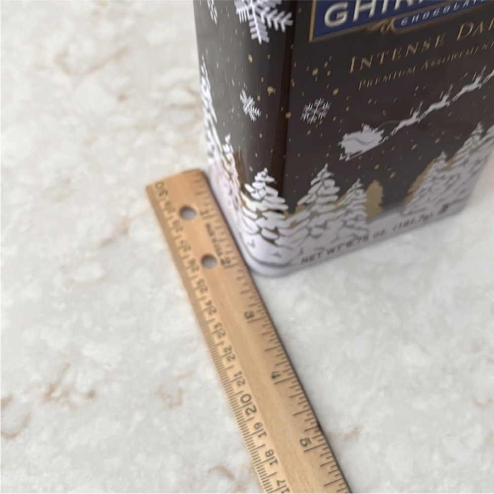 Ghirardelli Dark Chocolate Winter Holiday Collectible Tin Container Gift Box - Picture 11 of 14